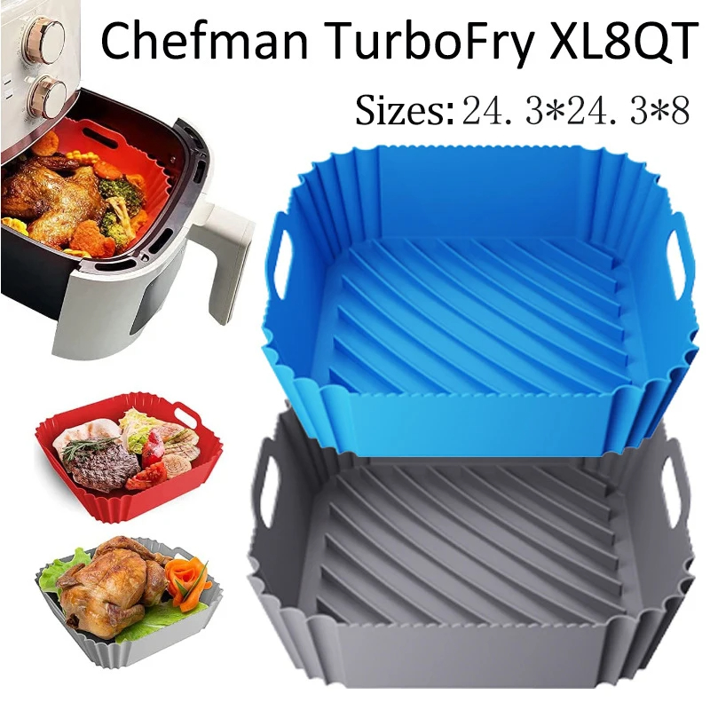 Crepe Pan Nonstick - 大型エアフライヤーシリコンバスケットトレイポットスクエアノンスティックノンフライヤーベーキングモールドライナー Bpa フリーキッチン調理アクセサリー