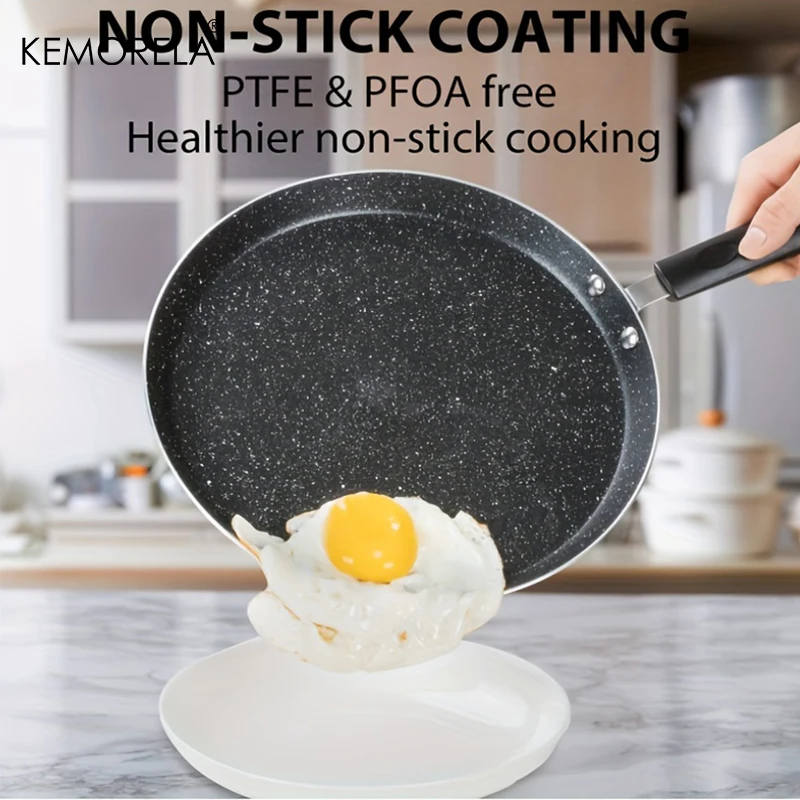Crepe Pan Nonstick - ノンスティックフライパン 18/22/26CM 朝食パンケーキ卵ステーキフライパン ピザパン ハンドル付き調理器具セット