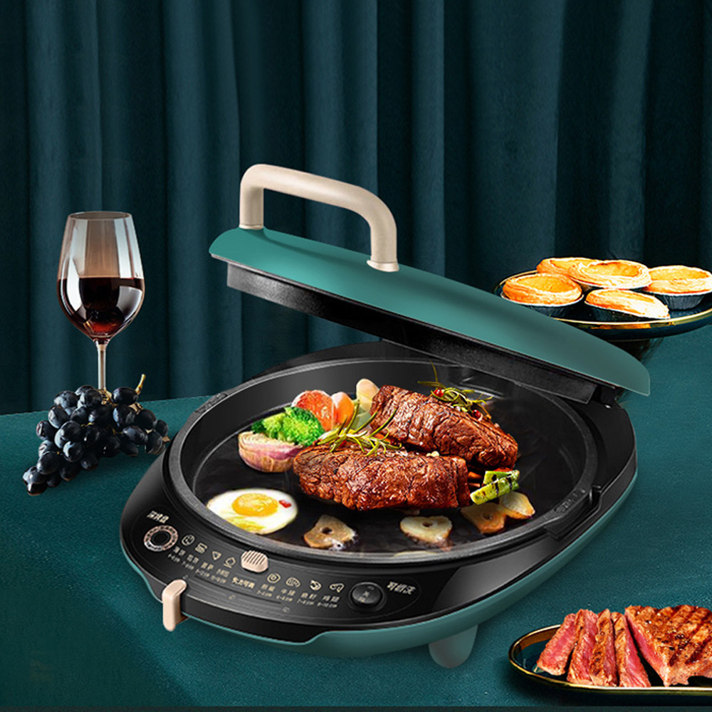 Crepe Pan Nonstick - 家庭用電気パンケーキマシン、ステーキ焼き鍋、両面加熱パンケーキ、クレープ、トルティーヤメーカー