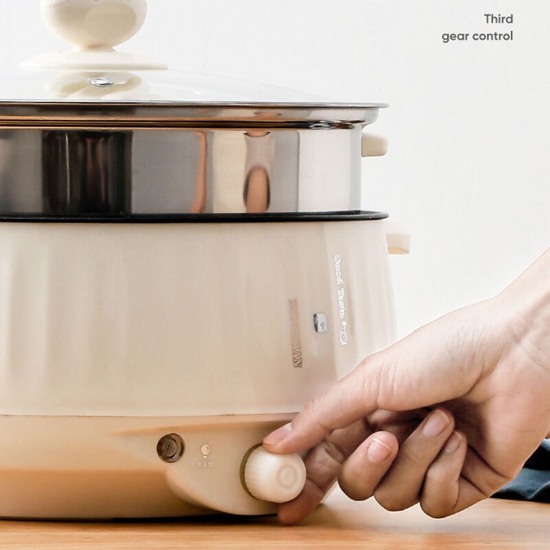220vマルチクッカーシングル/ダブルレイヤー電気ポット1- - Crepe Pan Nonstick のレビューと価格