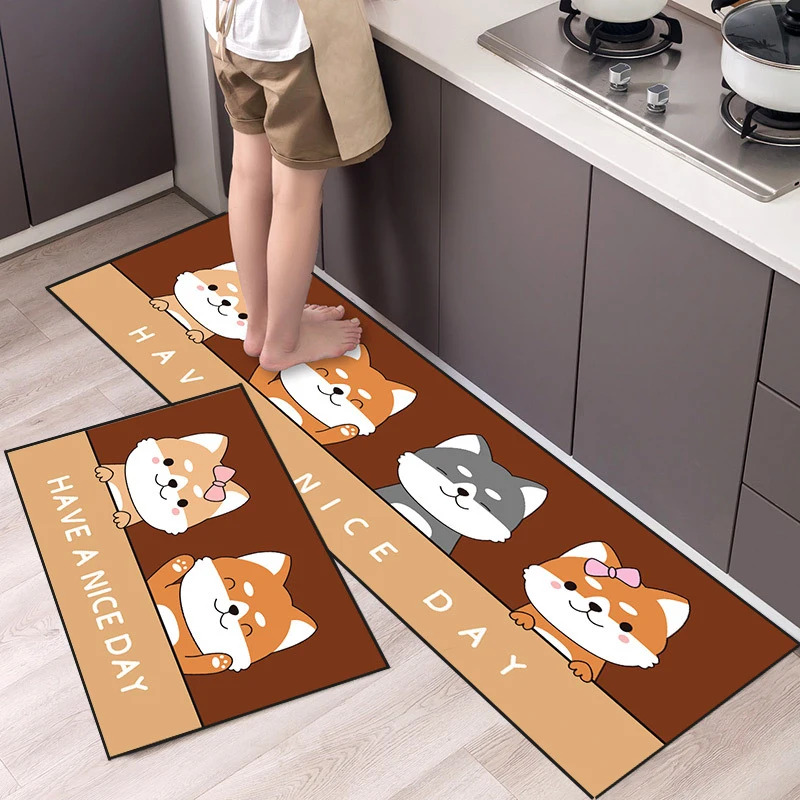 VIKAMA かわいい猫柄キッチンマット 水や油を吸収し、お - Home Cooking Made Easy のレビューと価格