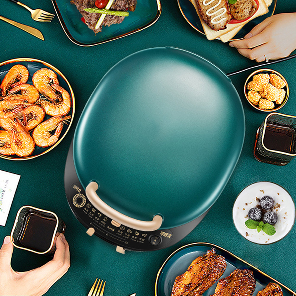 家庭用電気パンケーキマシン、ステーキ焼き鍋、両面加熱パンケー - Crepe Pan Nonstick のレビューと価格