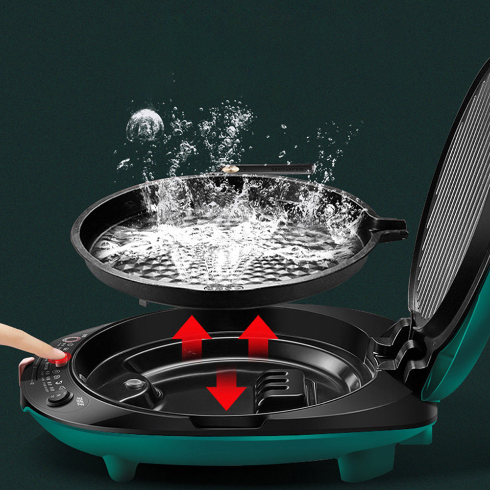 家庭用電気パンケーキマシン、ステーキ焼き鍋、両面加熱パンケー - Crepe Pan Nonstick のレビューと価格
