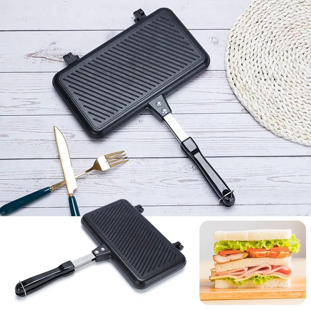 両面フライパンノンスティックサンドイッチメーカーワッフルパン - Crepe Pan Nonstick のレビューと価格