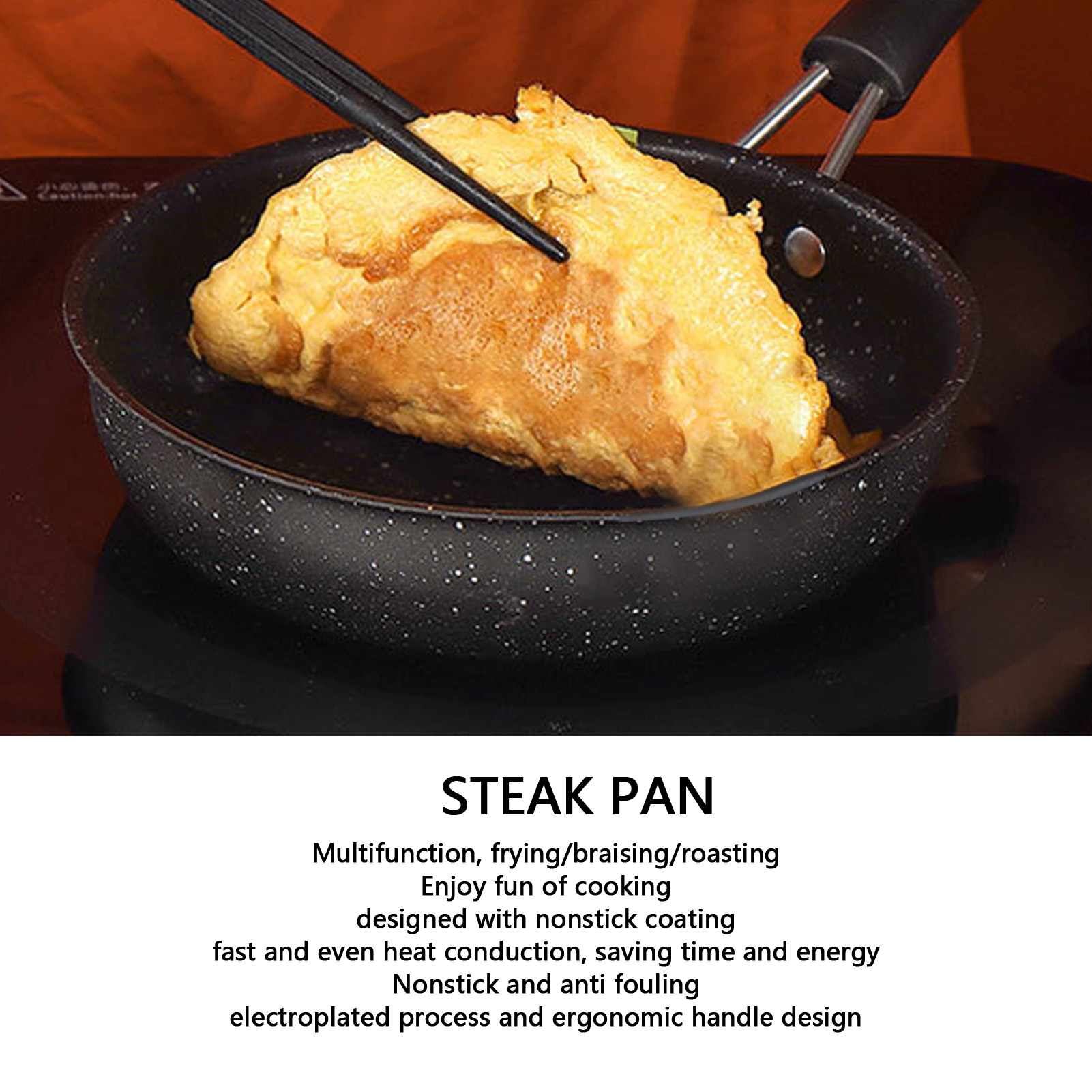 フライパン ステンレス鋼 エッグパン 人間工学に基づいたハン - Crepe Pan Nonstick のレビューと価格